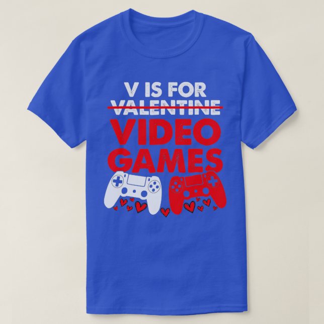 T-shirt V Est Pour Jeux Vidéos Garçons Hommes Funny Valent (Design devant)
