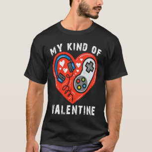 T-shirt V Est Pour Jeux Vidéos Valentines Jour Joueur Garç