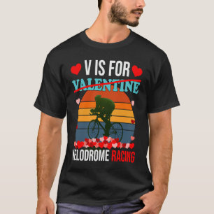 T-shirt V est pour la course sur vélodrome Saint-Valentin