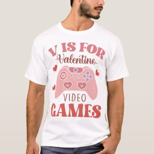 T-shirt V est pour les jeux vidéo