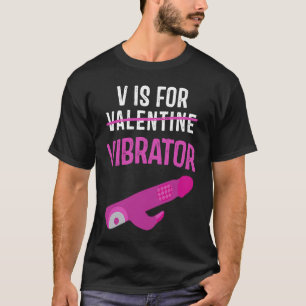 T-shirt V est pour Vibrateur Saint-Valentin Vibes Femmes A