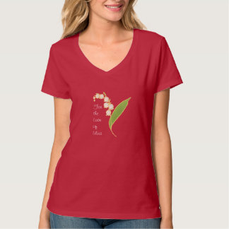T-shirt V-étranglé de dames : Le muguet