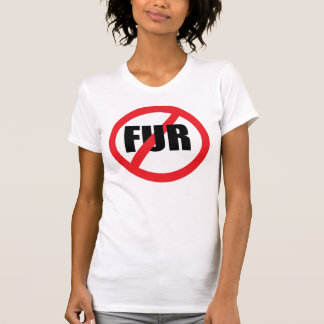 T-shirt V-fourrure