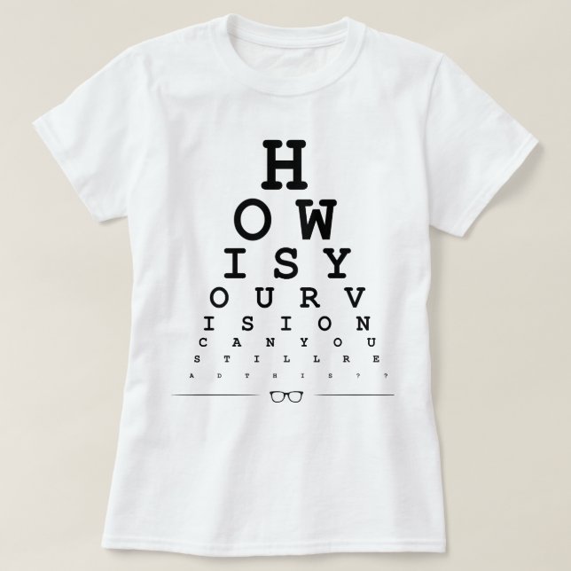 T-shirt Va comment votre vision - diagramme d'oeil (Design devant)