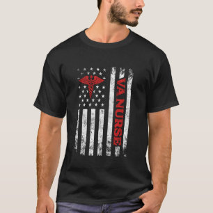 T-shirt VA Nurse Patriotic Veterans Nurse American Flag