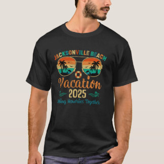 T-shirt Vacances à Jacksonville Beach 2025 Amis Famille Ét