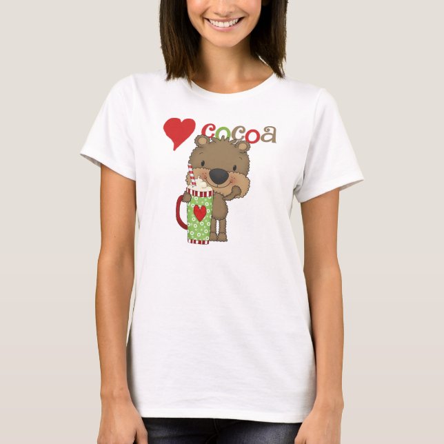 T-shirt Vacances d'amour de cacao d'ours (Devant)