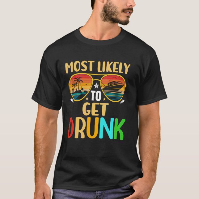 T-shirt Vacances de croisière d'été les plus susceptibles  (Devant)