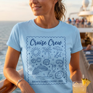 T-shirt Vacances de famille personnalisées Croisière nauti