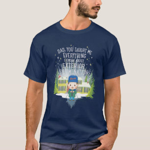 T-shirt Vacances de Noël Éclairage extérieur