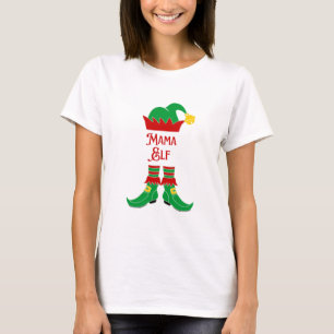 T-shirt Vacances de Noël Maman Elfe