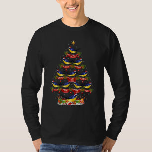 T-shirt Vacances de Noël Santa Merlebleue de l'Est Sapin d