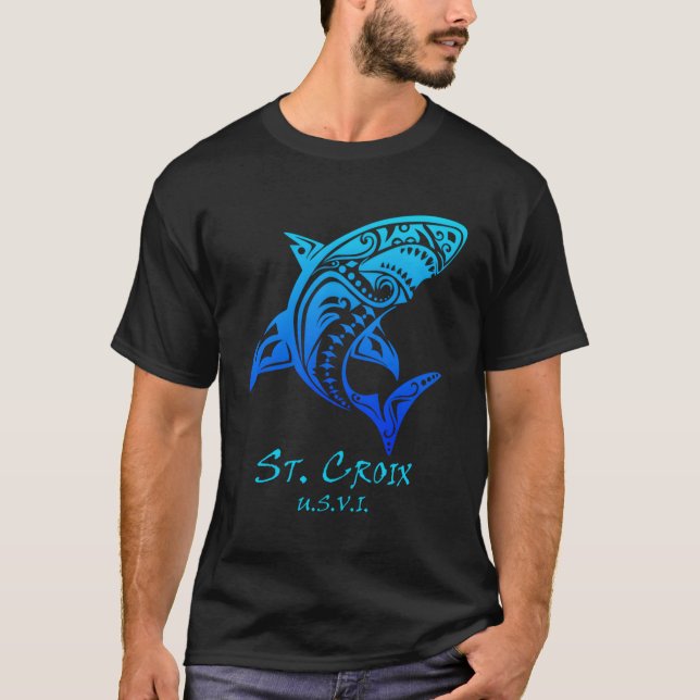 T-shirt Vacances de requin de la tribu Sainte Croix Usvi (Devant)