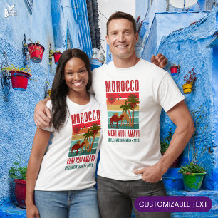 T-shirt Vacances de réunion de famille Maroc Voyage Groupe
