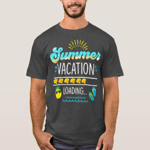 T-shirt Vacances D'Été Chargement Dernier Jour De L'Enseig