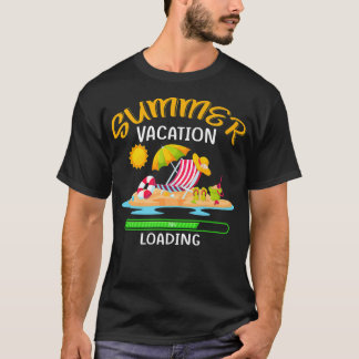 T-shirt Vacances D'Été Chargement Dernière Journée De L'En