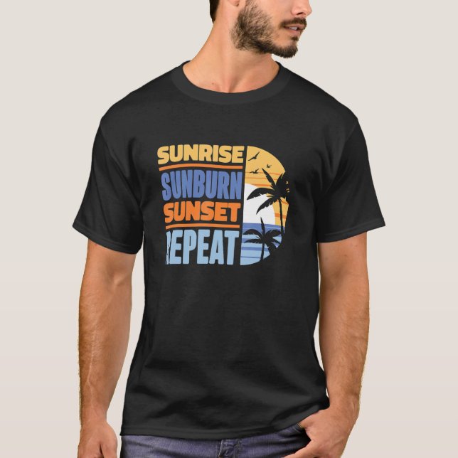 T-shirt Vacances d'été Coucher de soleil Coucher de soleil (Devant)