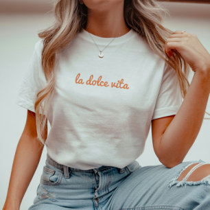 T-shirt Vacances d'été italiennes 'La Dolce Vita' minimale