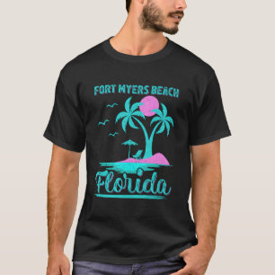 T-shirt Vacances d'été Palm Tree Floride Fort Myers Beach