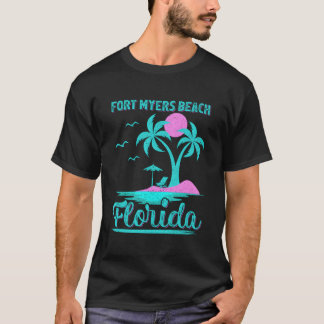 T-shirt Vacances d'été Palmier Floride Fort Myers Beach