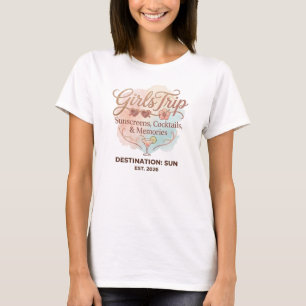 T-shirt Vacances d'été pour filles - Écrans solaires, Cock