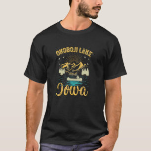 T-shirt Vacances d'été Retro Mountain Iowa Okoboji Lake P