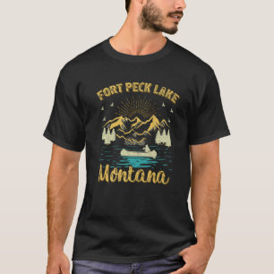 T-shirt Vacances d'été Retro Mountain Montana Fort Peck L