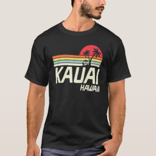 T-shirt Vacances d'été Rétro Vintage Hawaii Kauai Beach