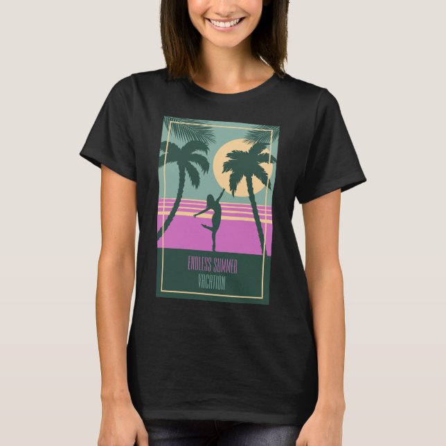 T-shirt Vacances d'été tropicales sans fin (Devant)