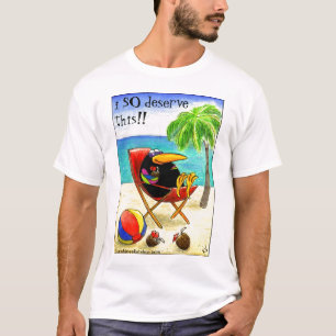 T-shirt Vacances drôles de plage de corneille