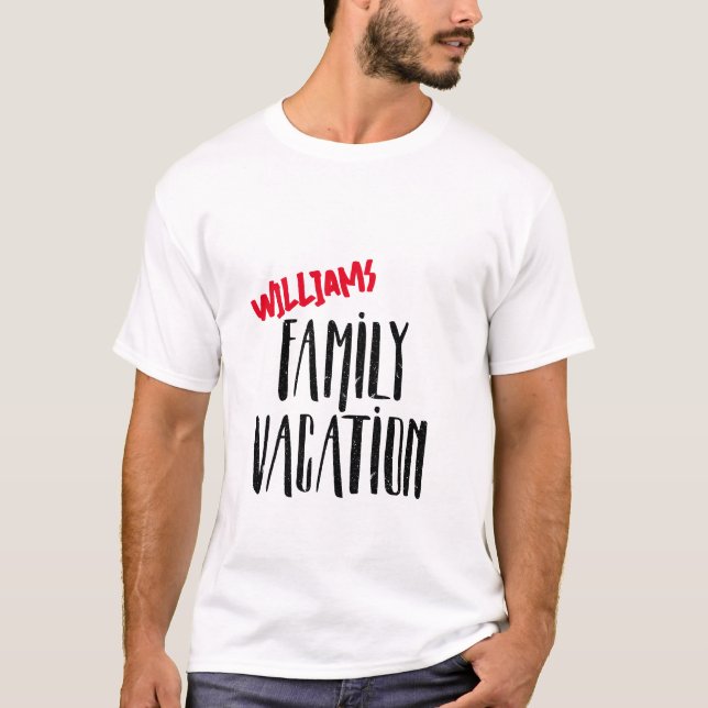 T-shirt vacances en famille (Devant)
