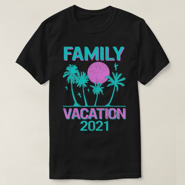 T-shirt Vacances en famille 2021 Summer Matching Beach Vac (Design devant)