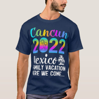 T-shirt Vacances en famille 2022 Meico Cancun Beach 