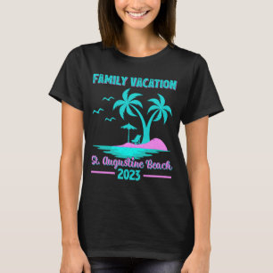 T-shirt Vacances en famille 2023 Palm Tree Floride St Augu