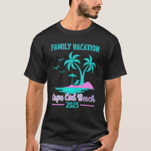 T-shirt Vacances en famille 2023 Palm Tree Massachusetts C