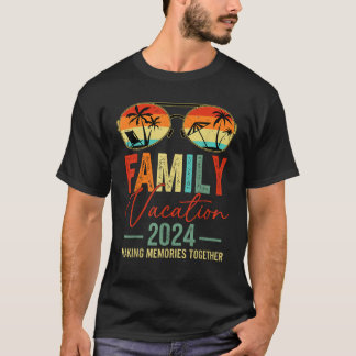 T-shirt Vacances en famille 2024 Faire des souvenirs ensem