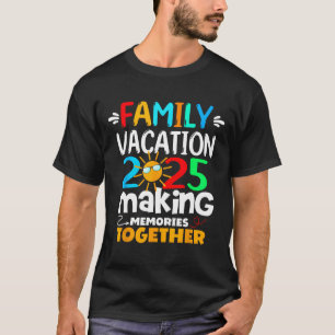 T-shirt Vacances en famille 2025 Plage Correspondant Famil
