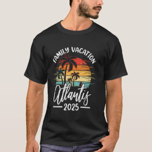 T-shirt Vacances en famille 2025 Vintage Bahamas Atlantis
