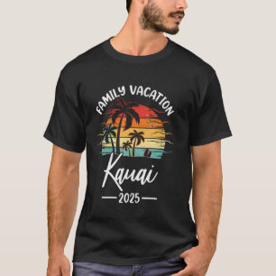 T-shirt Vacances en famille 2025 Vintage Hawaii Kauai Plag