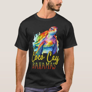 T-shirt Vacances en famille avec la tortue de mer colorée