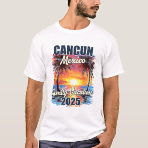 T-shirt Vacances en famille Cancun Mexique 2025 Voyage d'é
