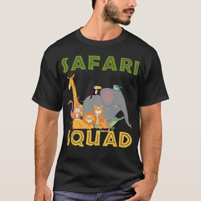 T-shirt Vacances en famille d'animaux au zoo de Safari Squ (Devant)
