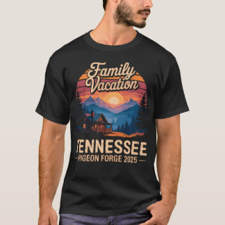 T-shirt Vacances en famille dans les montagnes fumées du T