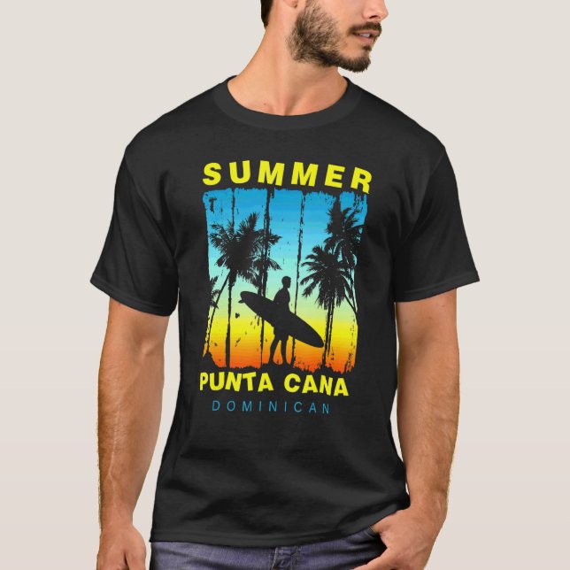 T-shirt Vacances en famille Dominicaine Punta Cana Sunset  (Devant)