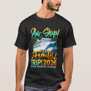 T-shirt Vacances en famille drôles en bateau de croisière 