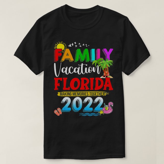 T-shirt Vacances en famille Floride Faire des souvenirs en (Design devant)
