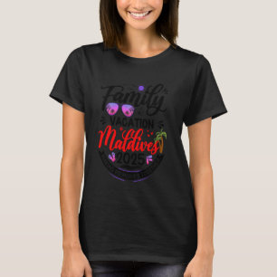 T-shirt Vacances en famille Maldives 2025 Correspondant Va