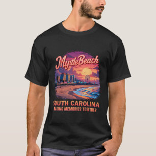 T-shirt Vacances en famille Myrtle Beach 2025 Fêtes d'été