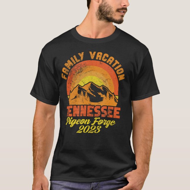 T-shirt Vacances en famille Pigeon Forge Tennessee 2023 (Devant)
