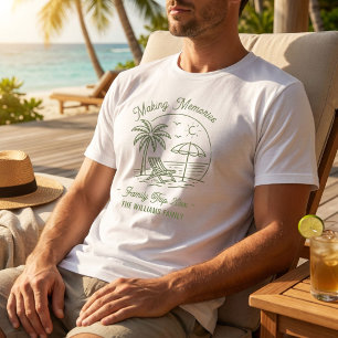 T-shirt Vacances en famille sur mesure minimaliste
